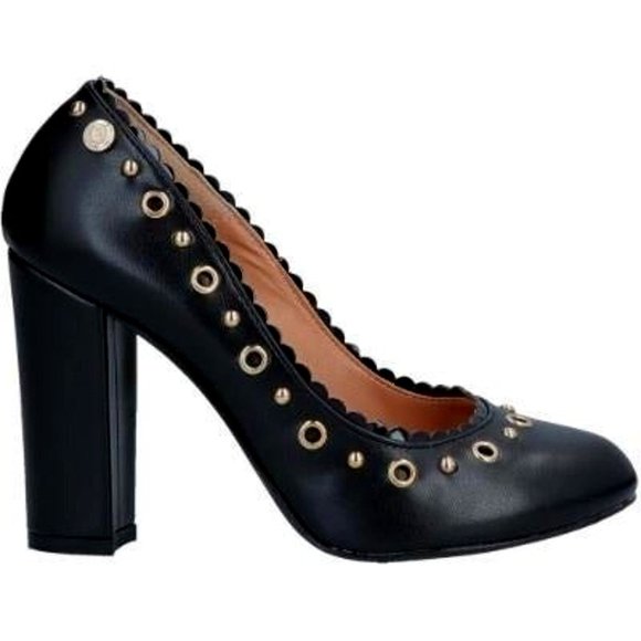 $75 NEW, SZ 38 LOVE Moschino Studded Pump - Picture 1 of 1